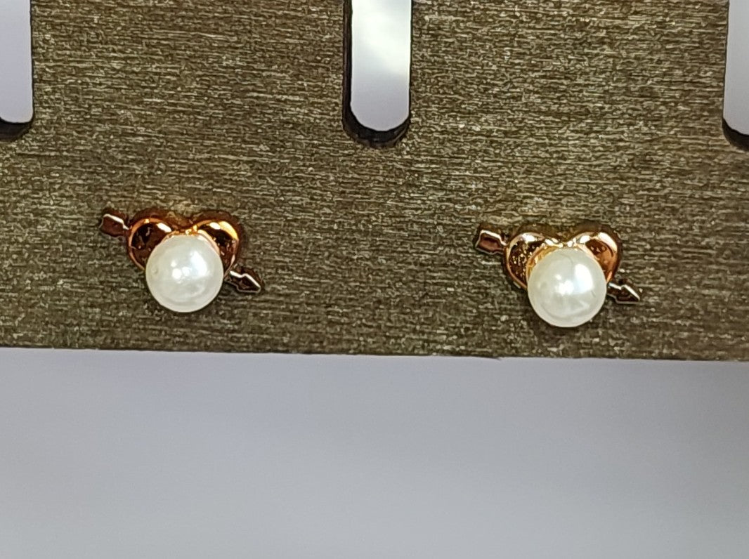 Golden Pearl Studs