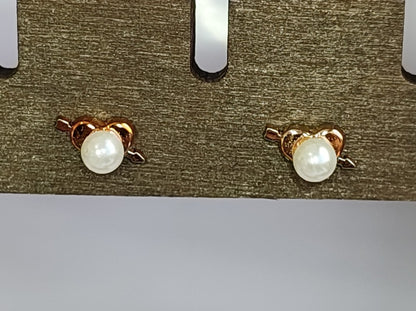 Golden Pearl Studs