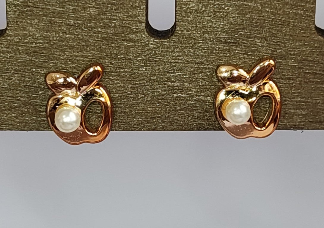 Golden Pearl Studs
