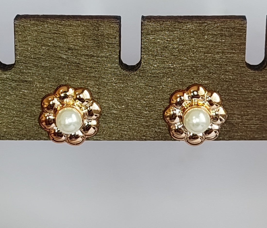 Golden Pearl Studs