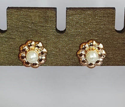 Golden Pearl Studs