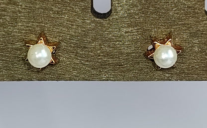 Golden Pearl Studs
