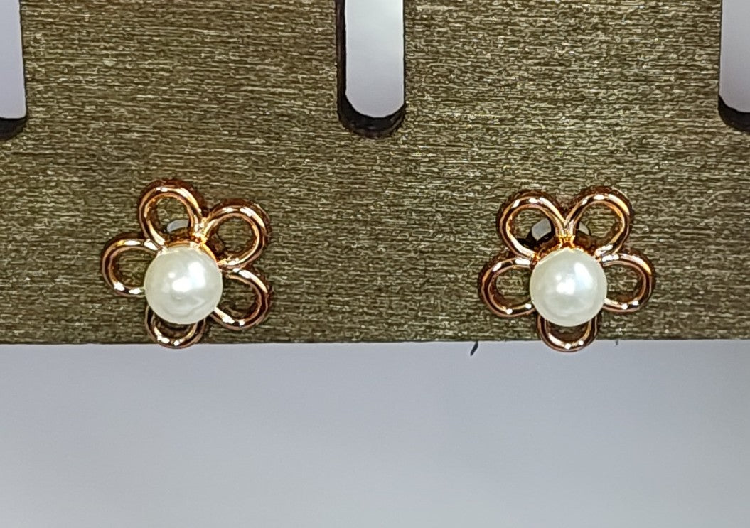 Golden Pearl Studs