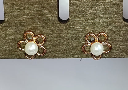Golden Pearl Studs