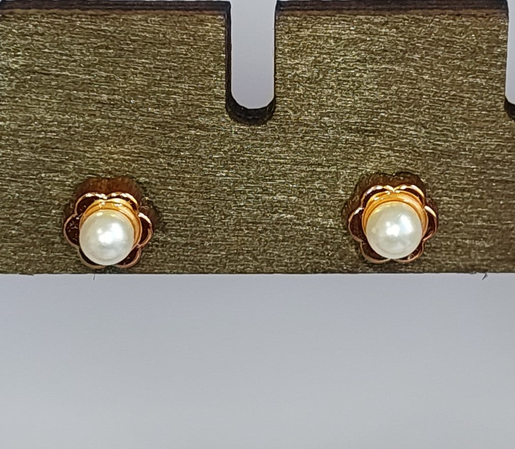 Golden Pearl Studs