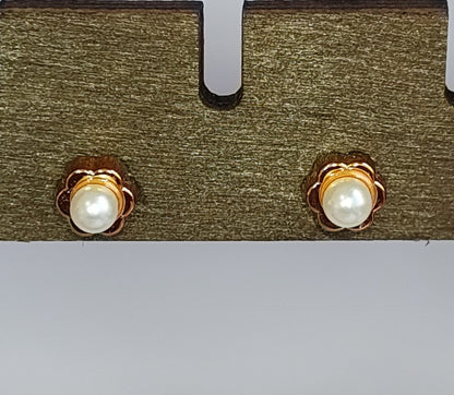 Golden Pearl Studs
