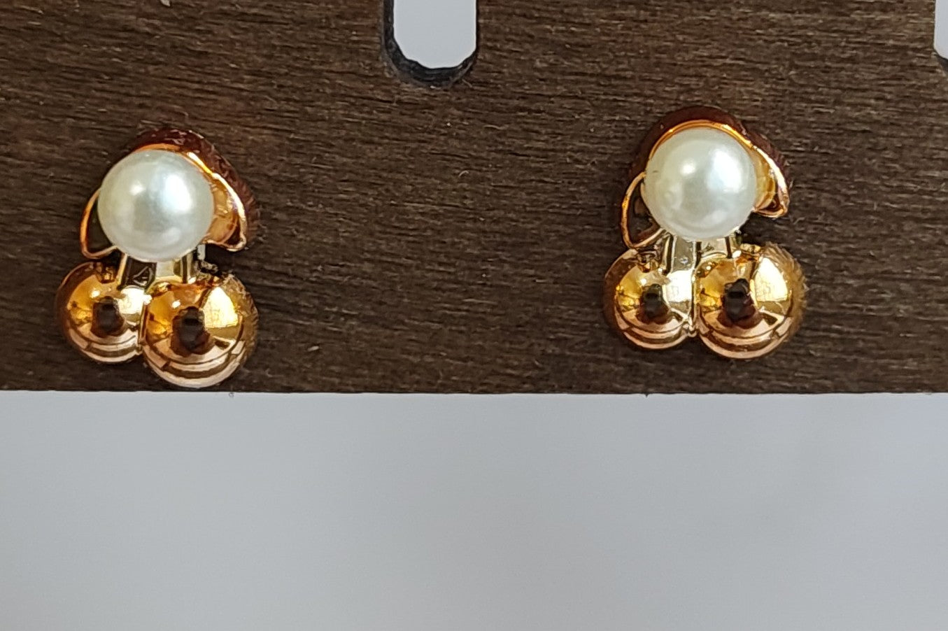 Golden Pearl Studs