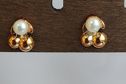 Golden Pearl Studs