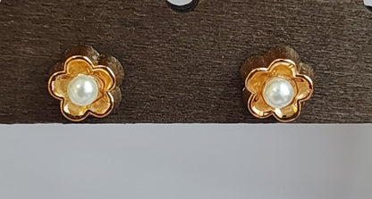 Golden Pearl Studs