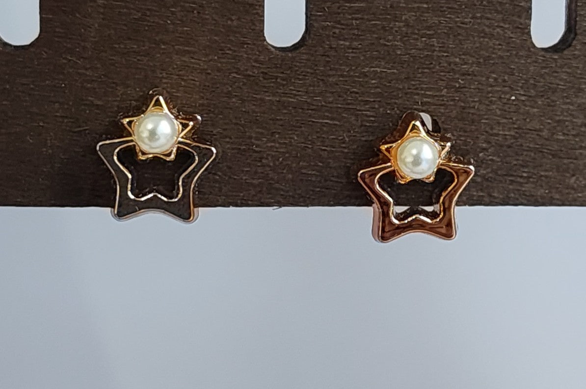 Golden Pearl Studs