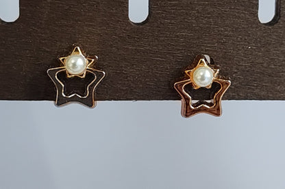 Golden Pearl Studs