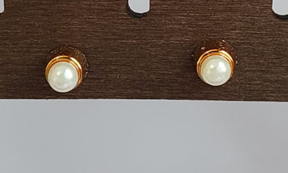 Golden Pearl Studs