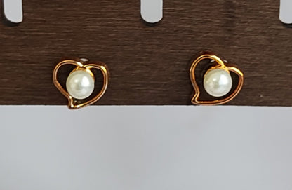 Golden Pearl Studs