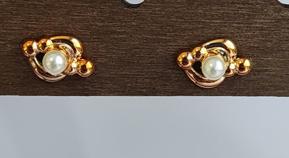 Golden Pearl Studs