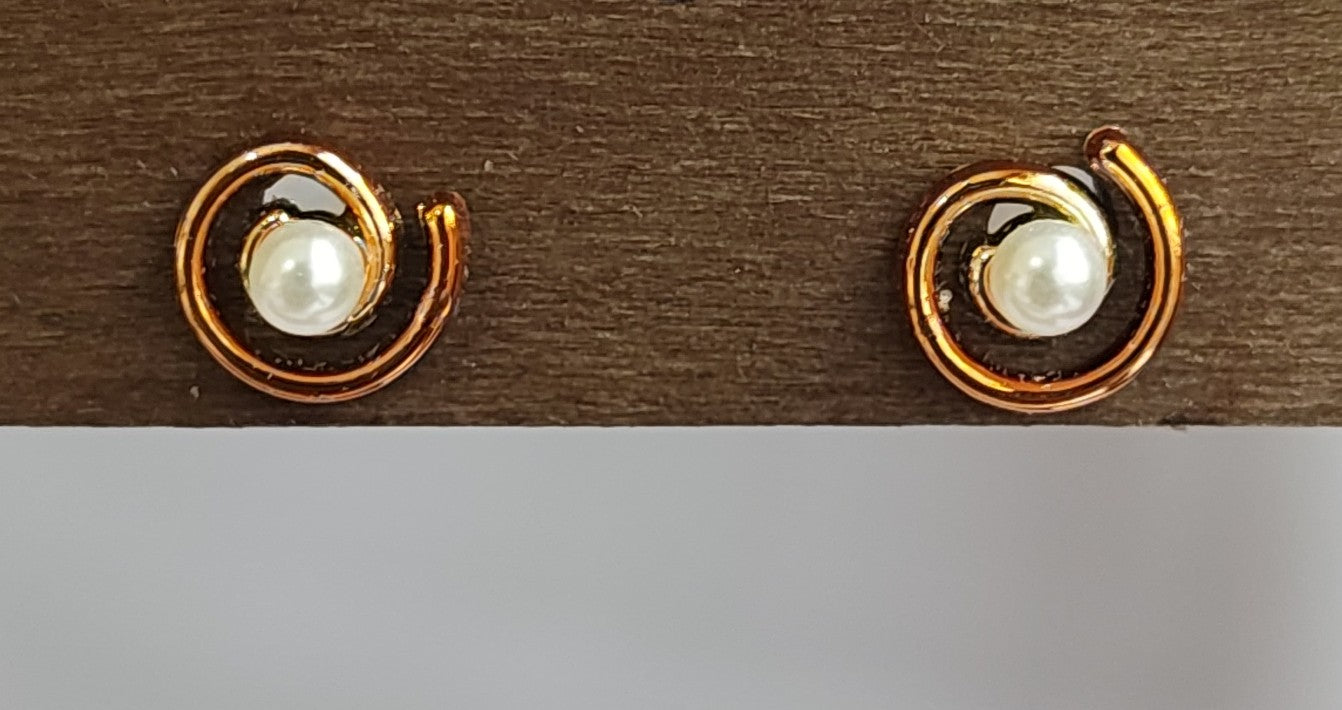 Golden Pearl Studs