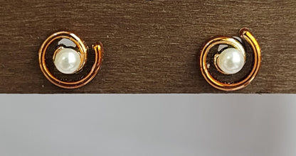 Golden Pearl Studs