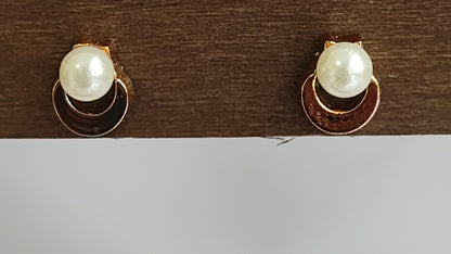Golden Pearl Studs