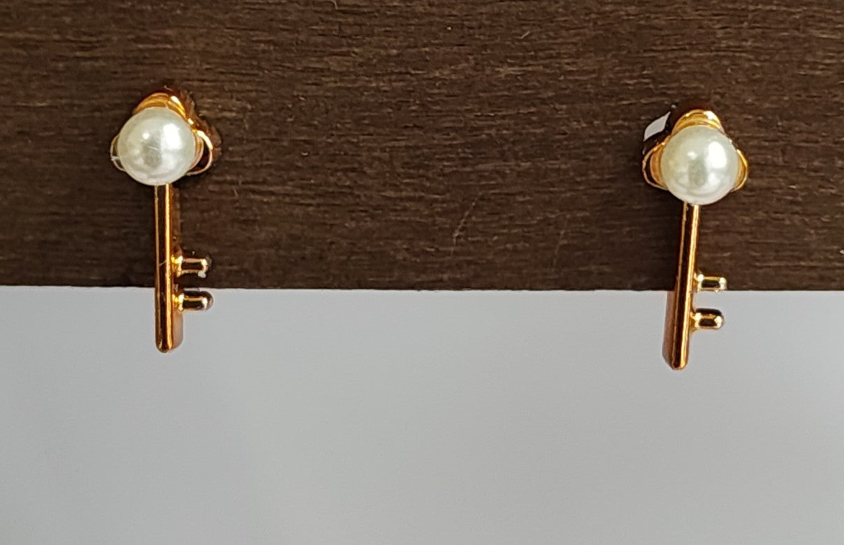 Golden Pearl Studs
