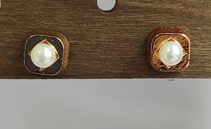 Golden Pearl Studs