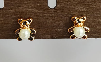 Golden Pearl Studs