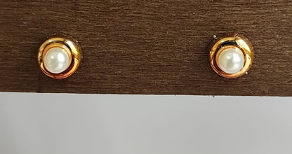 Golden Pearl Studs