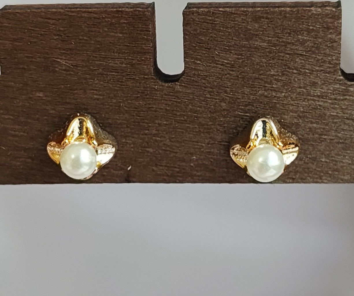Golden Pearl Studs
