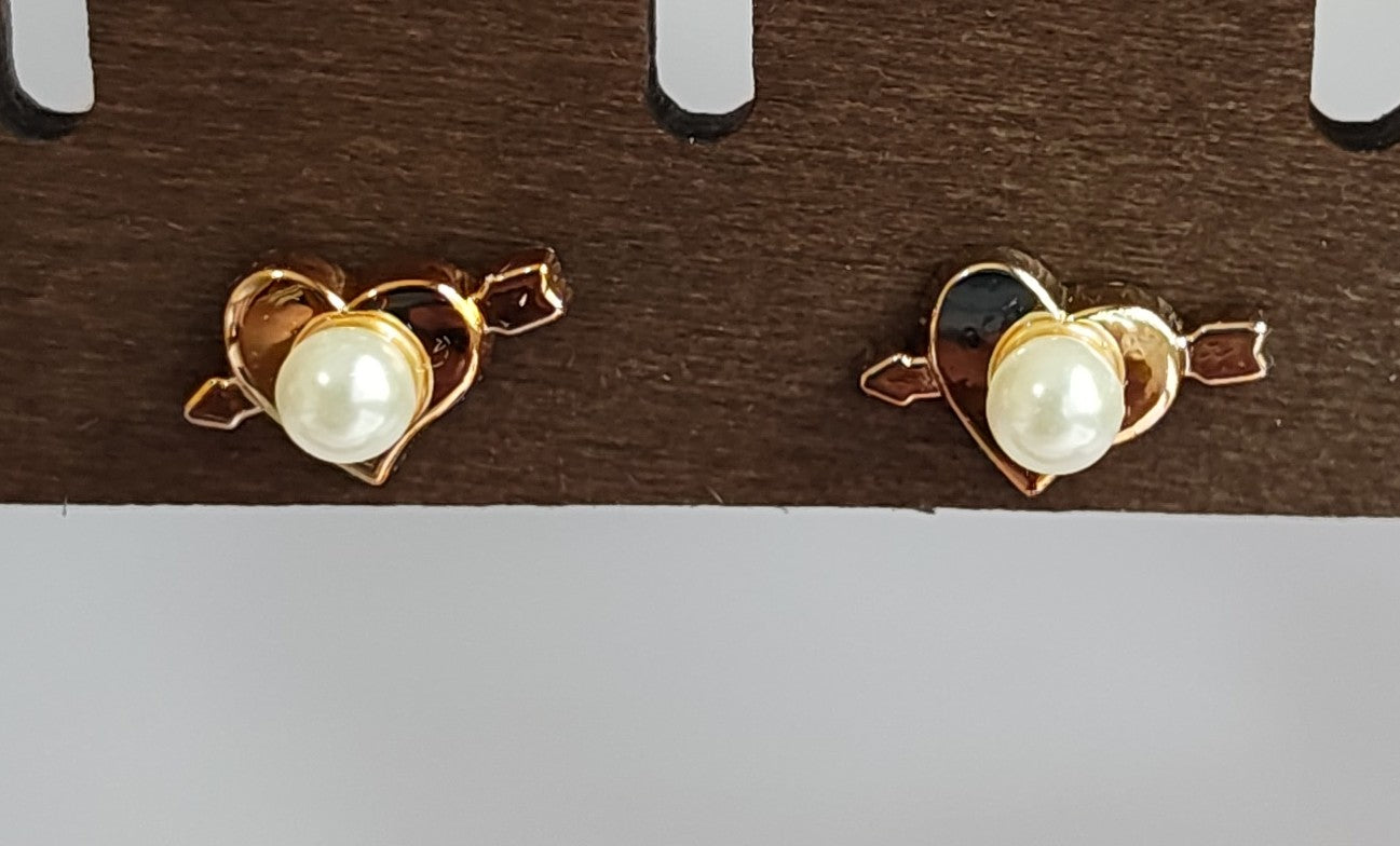 Golden Pearl Studs
