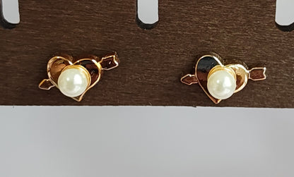Golden Pearl Studs