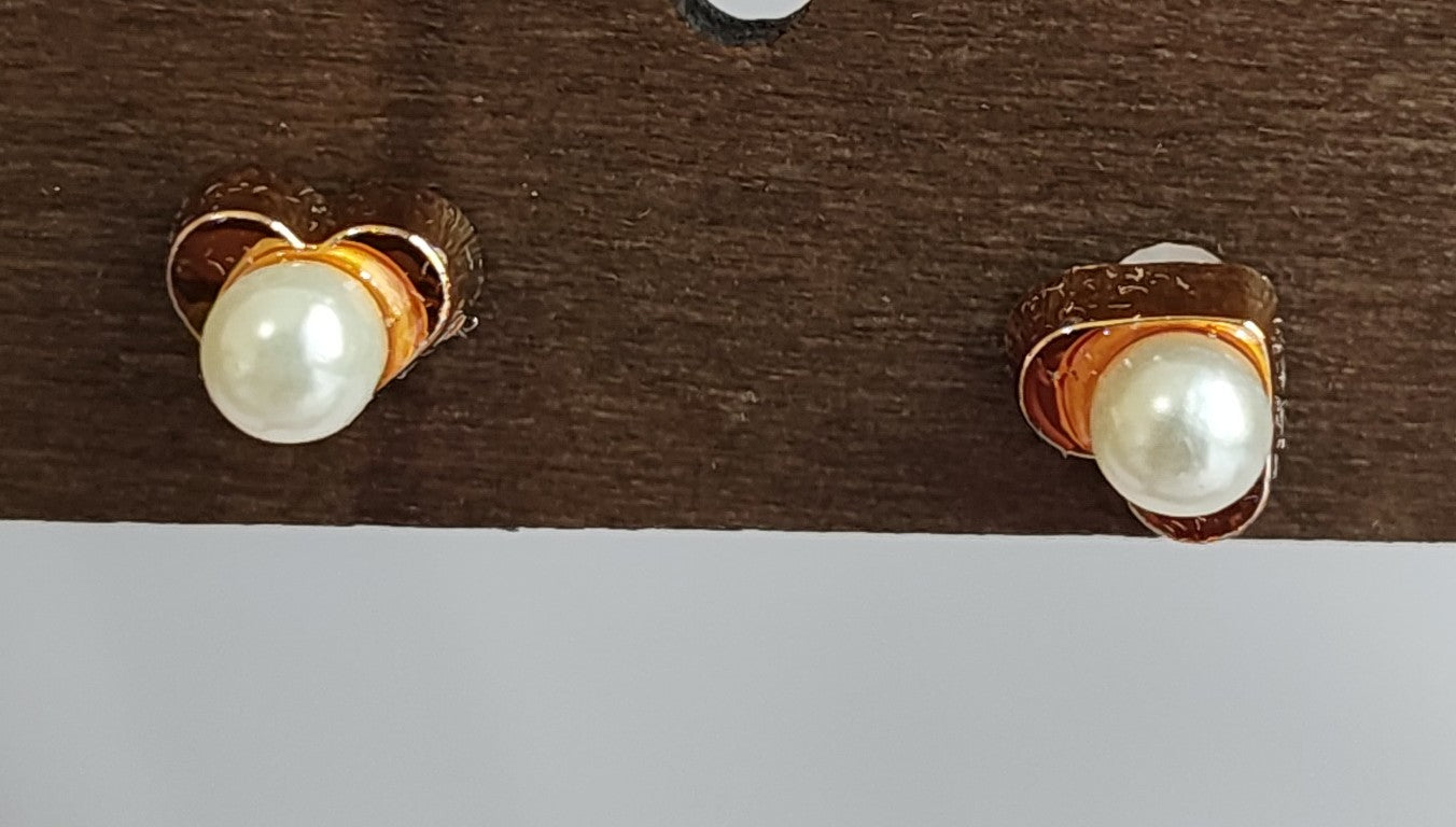 Golden Pearl Studs