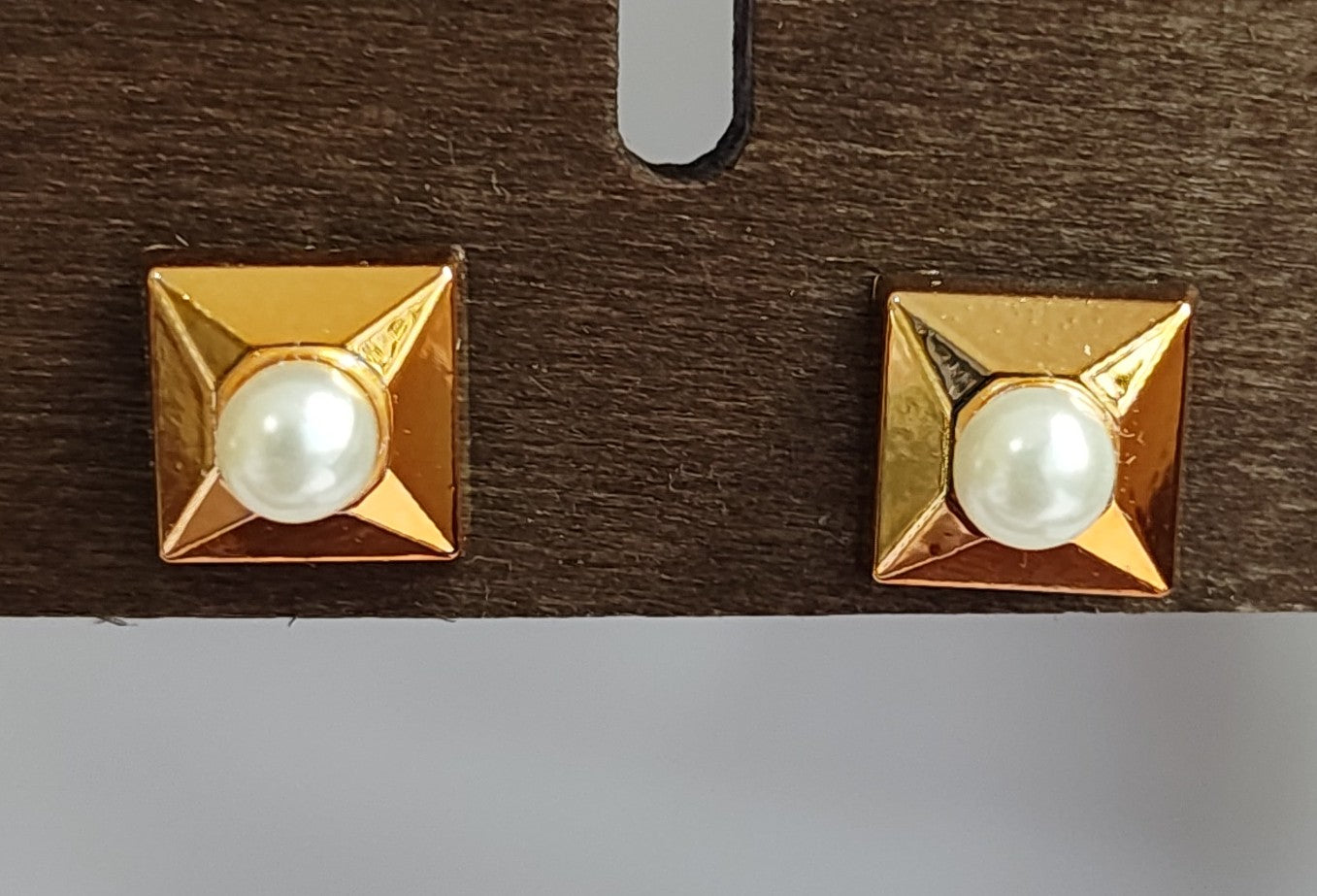 Golden Pearl Studs