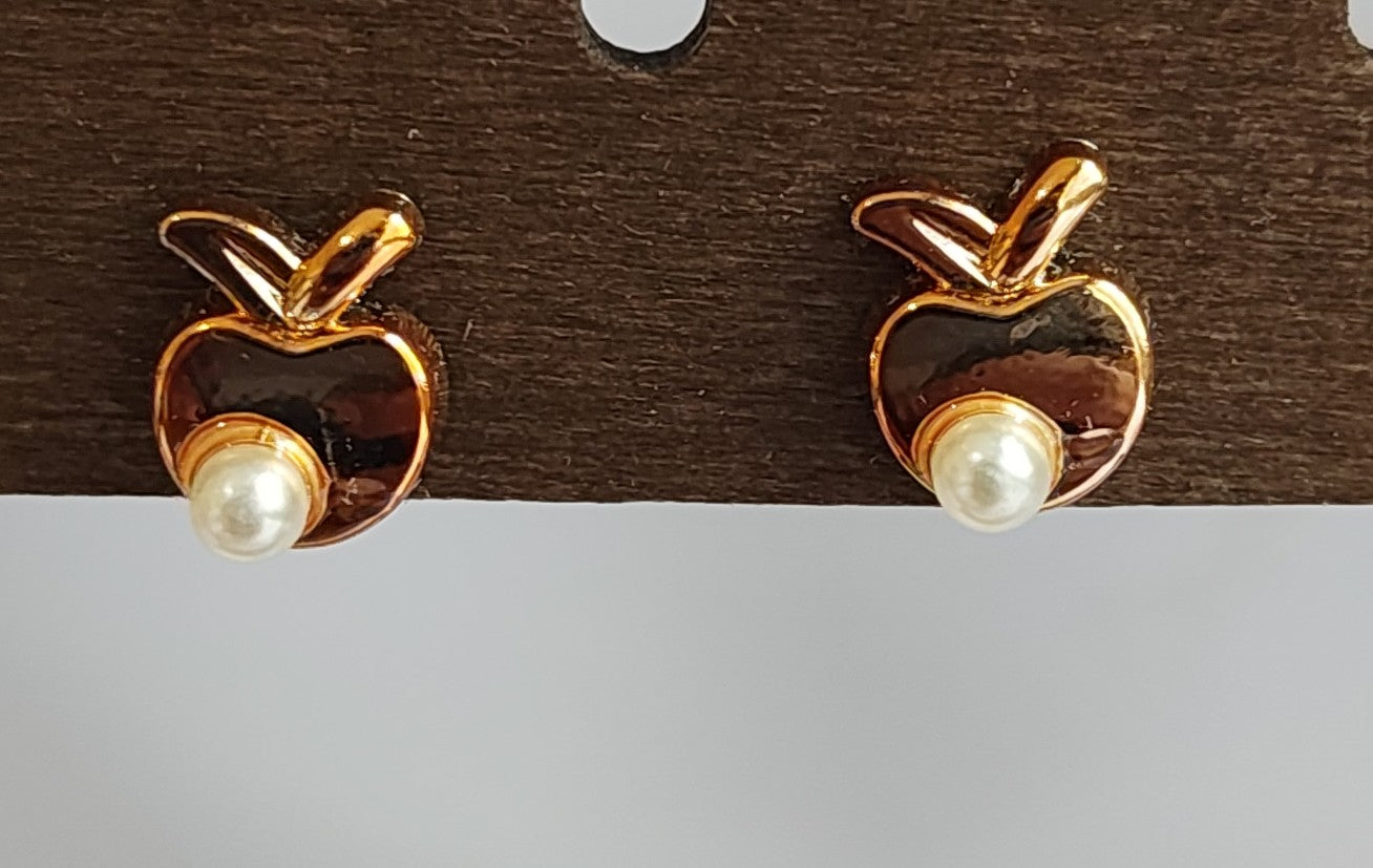Golden Pearl Studs