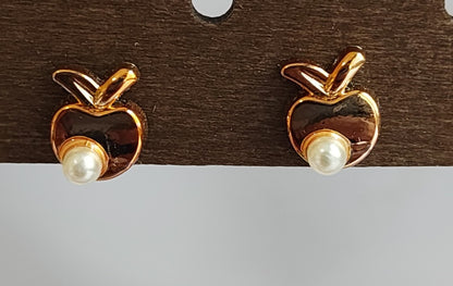 Golden Pearl Studs