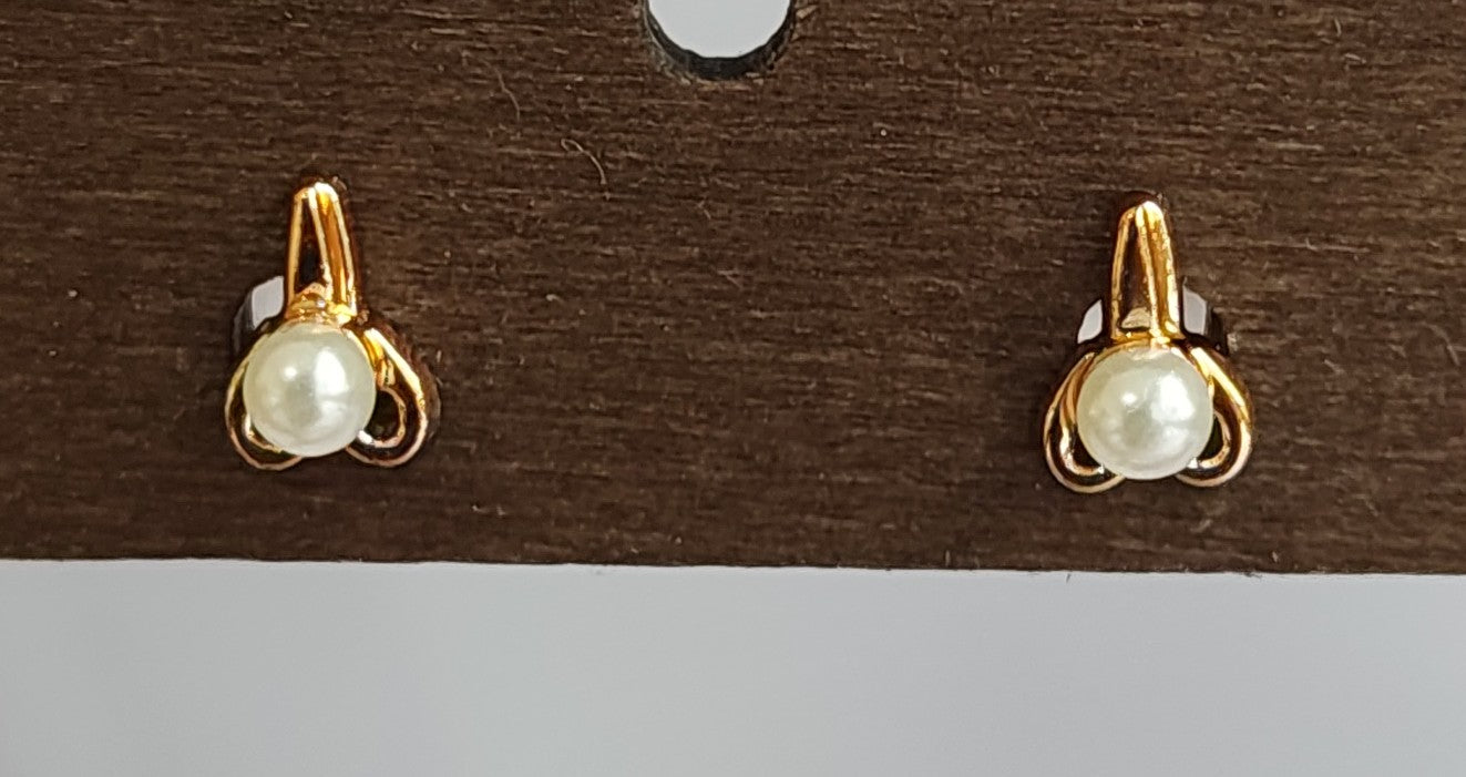 Golden Pearl Studs