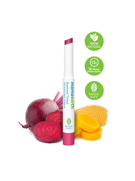 Mamaearth Beetroot Tinted 100% Natural Lip Balm With Beetroot & Beeswax