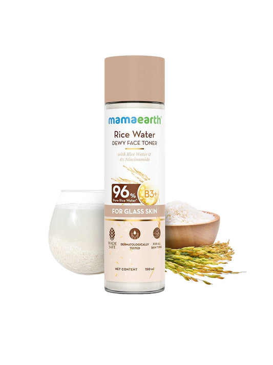 Mamaearth Rice Water Dewy Face Toner With Rice Water 4% Niacinamide For Glass Skin