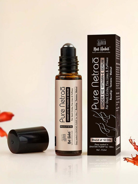 Nat Habit Pure Netraa Under Eye Serum with Vitamin C-E & Retinol for Dark Circles
