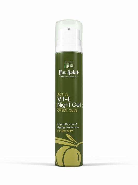Nat Habit Vitamin E Olive Active Face Gel with Aging Protection for All Skin Types