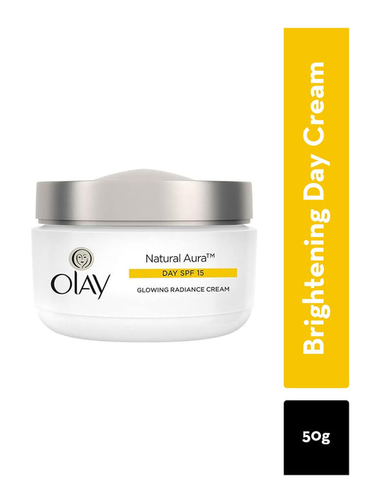 Olay Natural Aura Glowing Radiance Day Cream with SPF15 with Vitamin B3, Pro B5 & E
