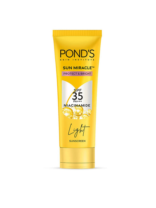 Ponds Sun Miracle SPF 35 PA+++ Protect & Bright Light Sunscreen with Niacinamide