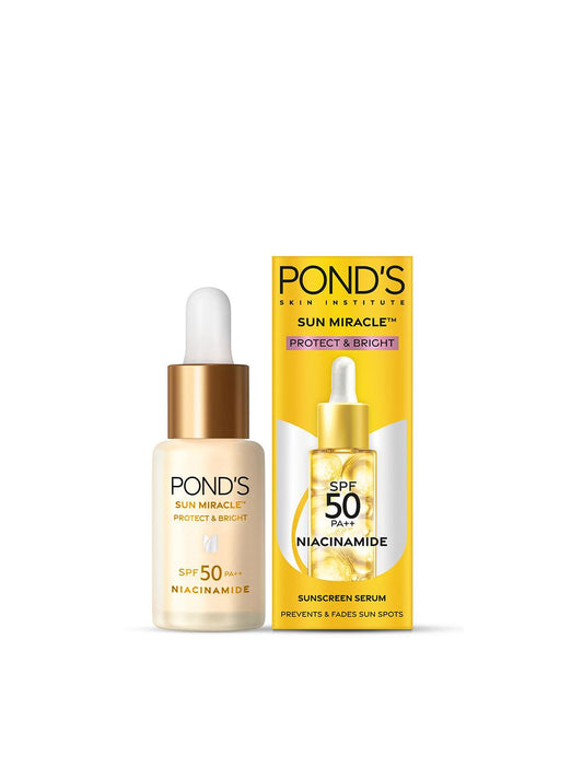 Ponds SPF 50 PA+++ UVA UVB Protect & Brighten Serum Sunscreen with Niacinamide C