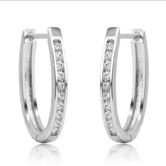 Silver Plated Hoops