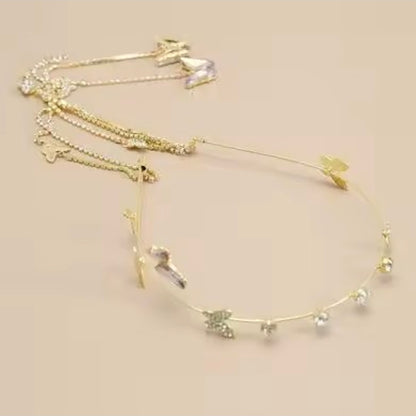 Korean Rhinestone Tassel Headband