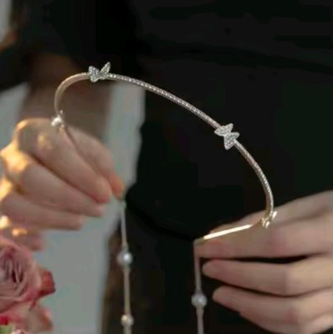 Korean Rhinestone Tassel Headband