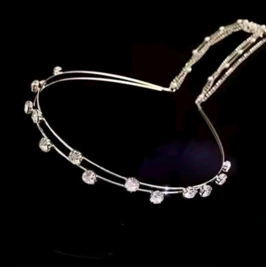 Korean Rhinestone Tassel Headband