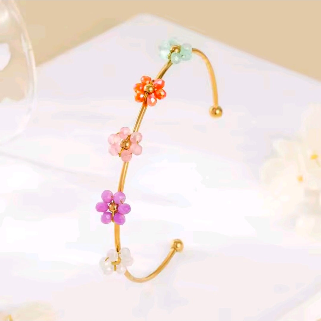 Flower Open Bracelet