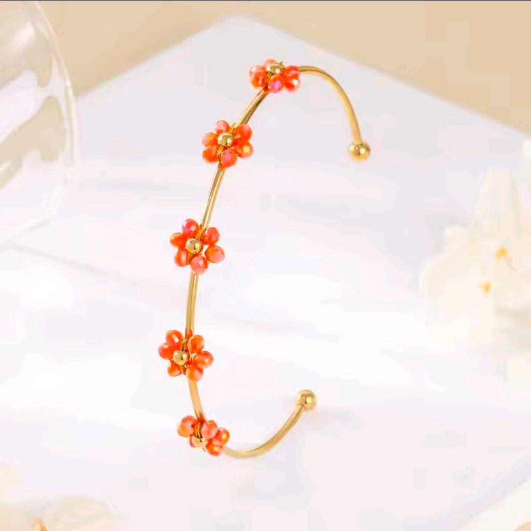 Flower Open Bracelet
