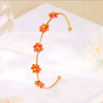Flower Open Bracelet