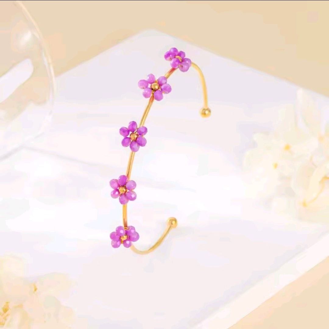 Flower Open Bracelet