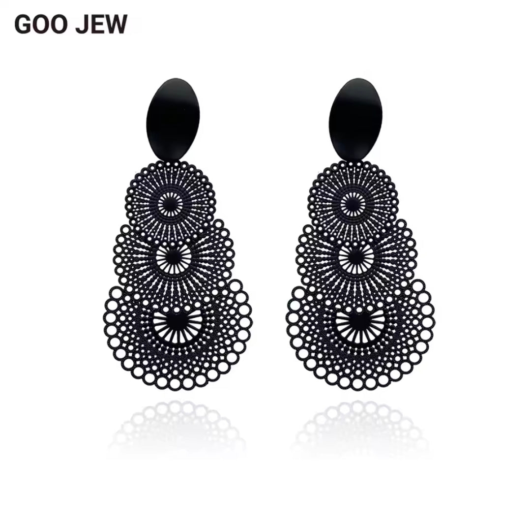 Matte Black Earrings