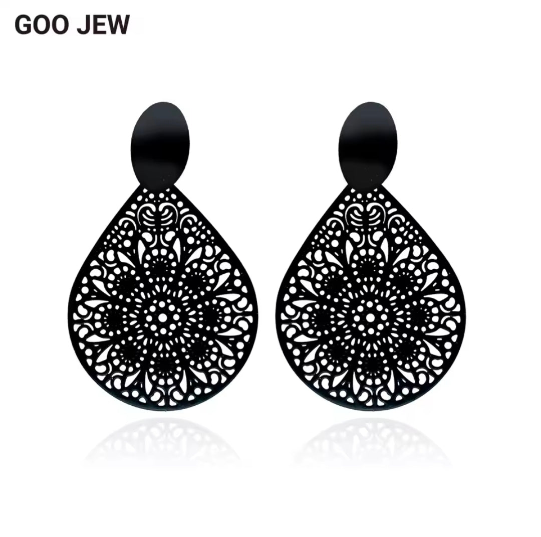 Matte Black Earrings